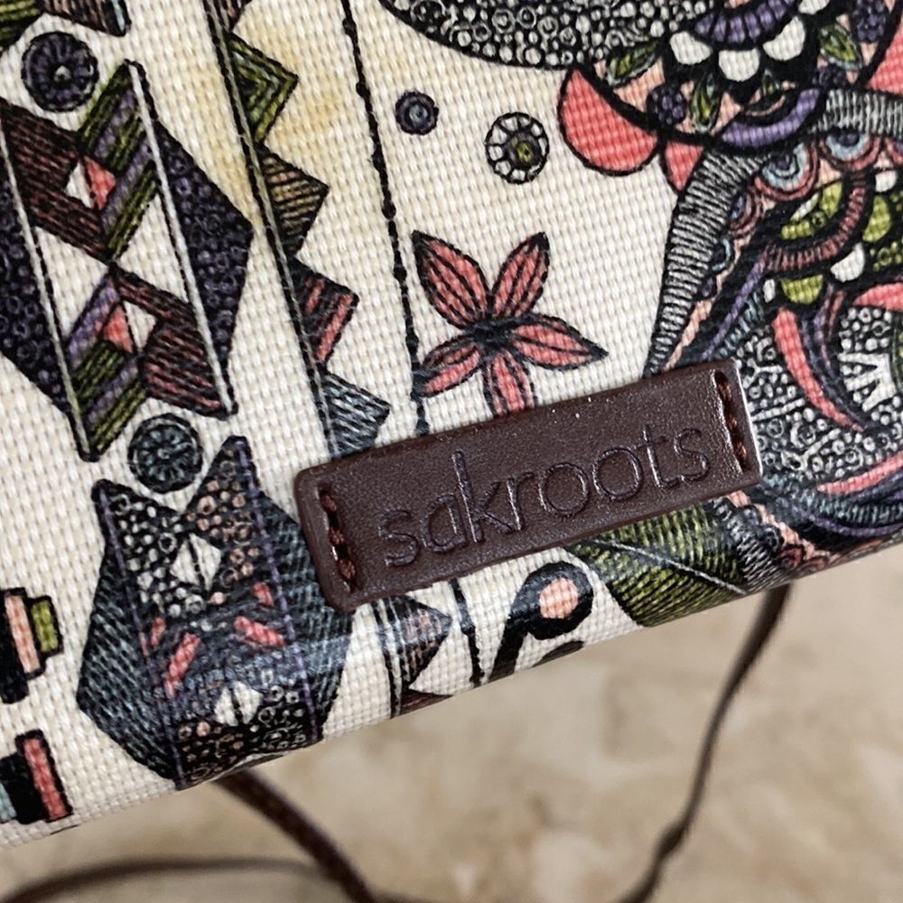 Sakroots Geometric Spirit Desert Owl Smartphone Crossbody Purse - Picture 7 of 16
